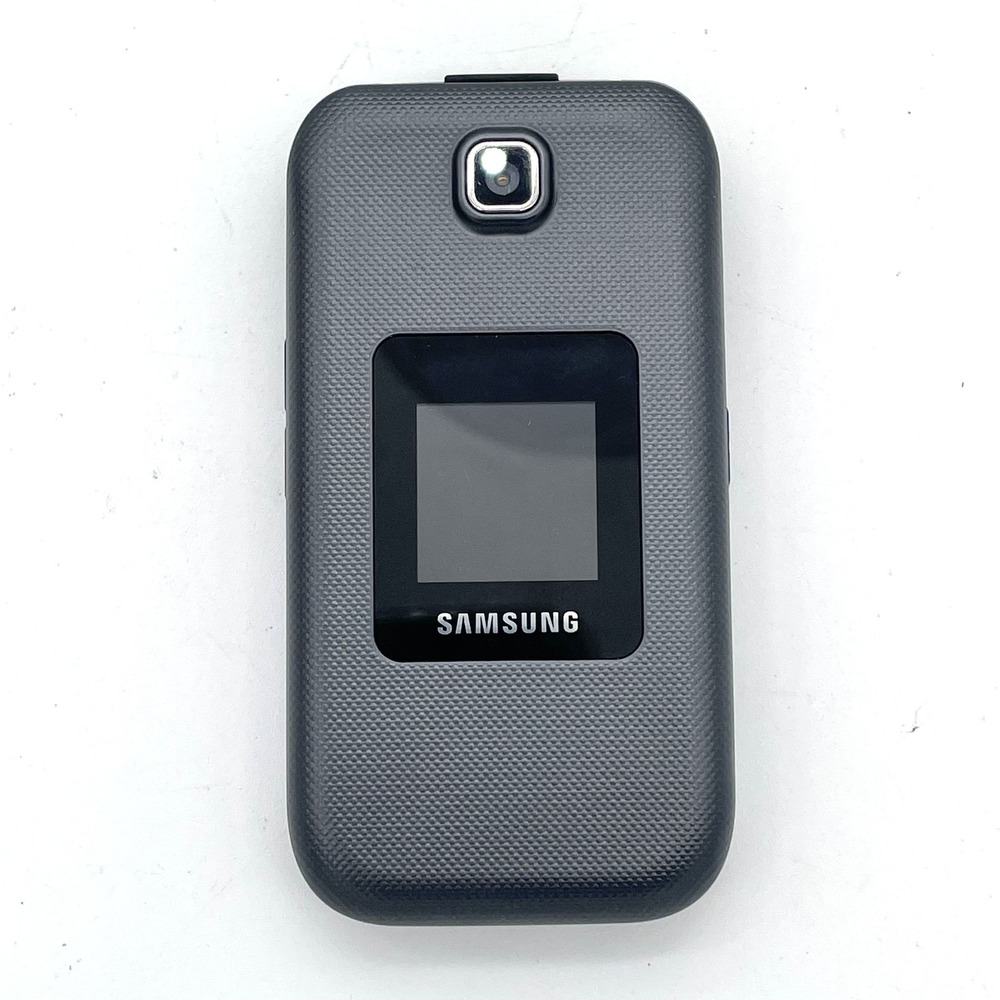 VTG Y2K Samsung Charcoal Gray Flip Phone w/Charger Working Condition Nostalgic